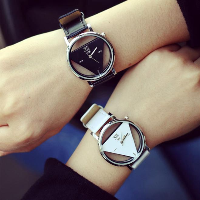 Triangle watch Unique Hollowed-out Triangular Dial Fashion Watch