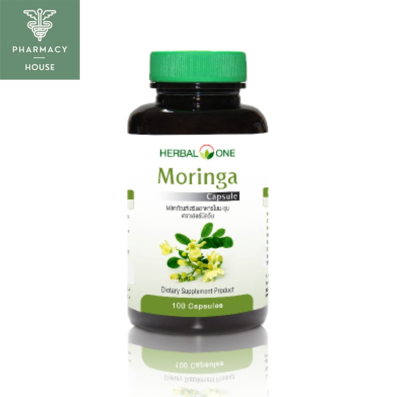 Herbal one Moringa มะรุม 100 แคปซูล