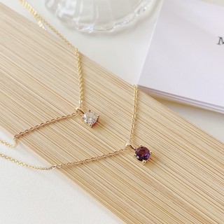 Basic necklace [silver 925 &amp; 14k gold]*สร้อยคอ+จี้cz