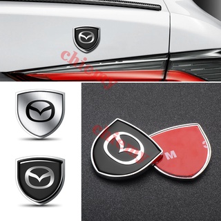 สติ๊กเกอร์โลโก้ Mazda 3D โล่โลหะสำหรับตกแต่งรถยนต์ Mazda 2 CX3 CX5 Mazda 3