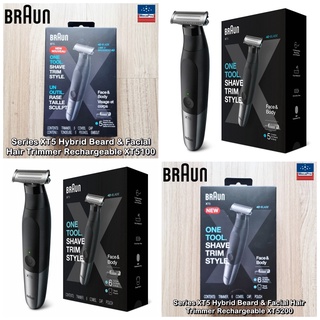 Braun® Series XT5 Hybrid Beard &amp; Facial Hair Trimmer Rechargeable XT5100 or XT5200 เครื่องโกนหนวด เล็มหนวดเครา ชาร์จได้