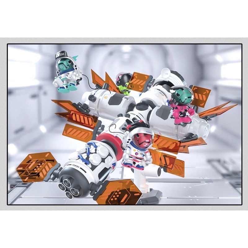 新品 LAMTOYS WAZZUP baby 宇宙 ステーション フィギュア LAM TOYS] WAZZUP BABY CHAMELEON SPACE 206 FULL SET AND