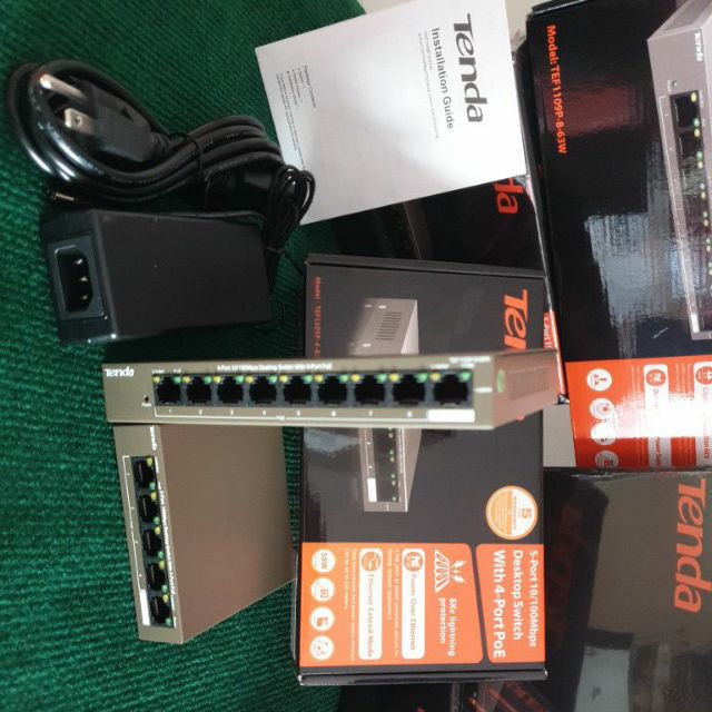 Switch Hub POE 8 port +1port uplink ใช้สำหรับเชื่อมต่อระบบโครงข่าย Network CCTV ระบบ network WiFi Sm