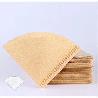 กระดาษกรองดริปกาแฟ ทรงกรวย V60 filter Paper 100แผ่น *พร้อมส่ง*