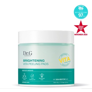 พร้อมส่ง/แท้➕Dr.G Brightening Vita Peeling pad แผ่นเช็ดหน้ารักษาสิว