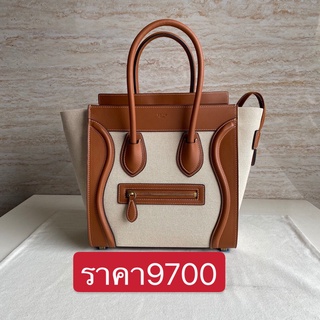 พรี Celine Luggage Micro 27cm กระเป๋าถือกระเป๋าหิ้วกระเป๋า​เก็บ​โทรศัพท์​หนังแท้แบรนด์เนน