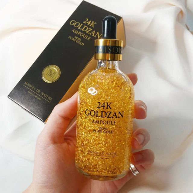 (มีส่งด่วน)24K Goldzan Ampoule 99.9% Pure Gold By Skinature เซรั่ม ทองคำ 24K 100 Ml.