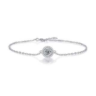 Moissanite diamond Bracelet สร้อยข้อมือเงิน 925 ประดับเพชร 0.5ct