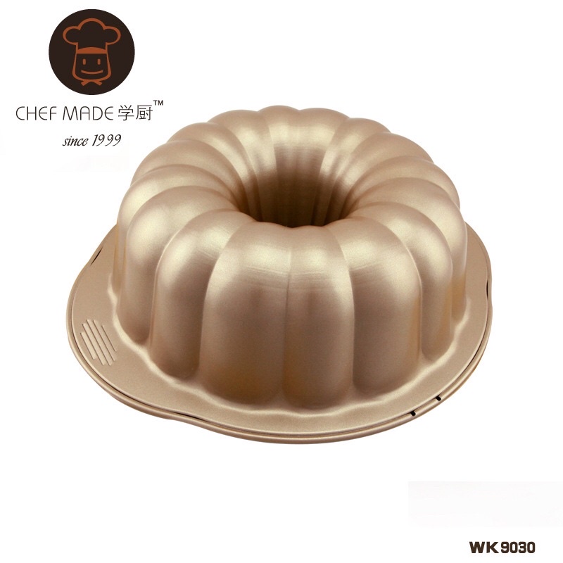 (Chefmade แท้)พิมพ์ปล่องฟักทอง10นิ้ว Bund pan 10” Chefmade Champage gold WK9030