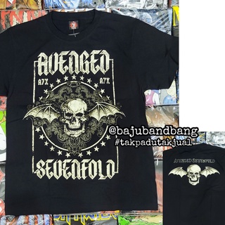 เสื้อยืด พิมพ์ลายวงร็อค Avenged Sevenfold A7X Baju สไตล์วินเทจ | ร็อคร้อน | ร็อคใช่ | 1709 เสื้อยืดลําลอง ผ้าฝ้าย 100% แขนสั้น พิมพ์ลายวงร็อค lelaki สีดํา พลัสไซซ์ XS-XXXL ของขวัญวันเกิด สําหรับผู้ชาย