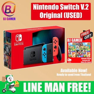 Nintendo Switch กล่องแดง สินค้ามือ 2 พร้อมเกมส์เล่นฟรี 12 เกมส์