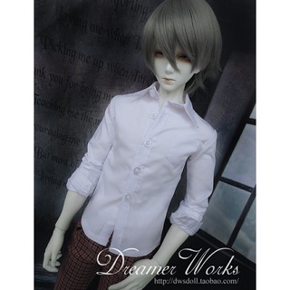 Dw [ซื้อ] BJD/SD 1/3 1/4 เสื้อตุ๊กตา ธรรมดา 1/3, 1/4 ลุง สีดํา และสีขาว สองสีให้เลือก