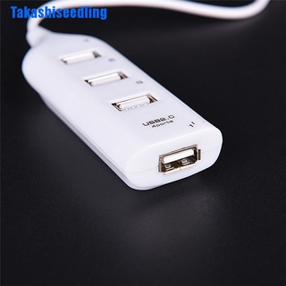 Takashiseedling Hot Usb 2 . 0 High Speed 4 พอร์ต Splitter Hub อะแดปเตอร์สําหรับพีซีแล็ปท็อป Hg