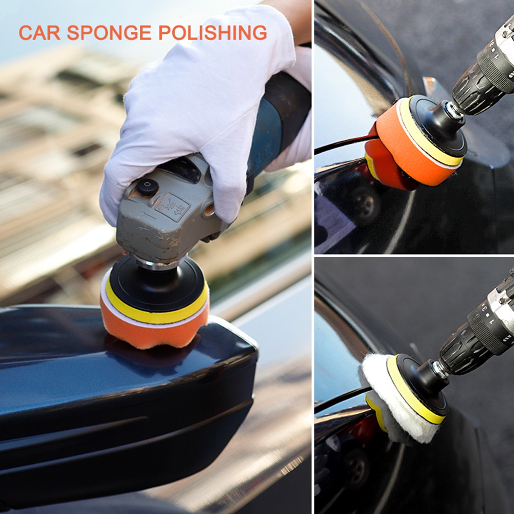 7/3Pcs Car Polishing Disc SelfAdhesive Waxing Sponge Wheel Wool ...