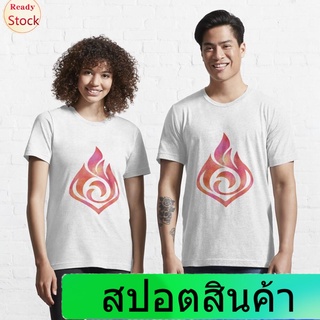 Illicit เสื้อยืดผู้ชายและผู้หญิง Element Pyro by Genshin Impact Essential T-Shirt Popular T-shirts