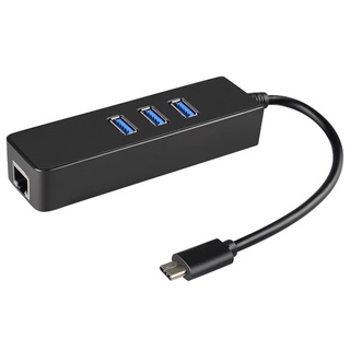 USB C HUB Ethernet Rj45 Lan อะแดปเตอร์ USB ประเภท C ถึง USB 3.0 HUB 10/100/ 1000 การ์ดเครือข่ายสำหรับ MacBook Ch