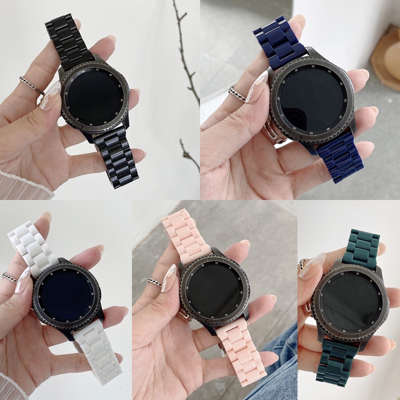 สายนาฬิกาข้อมือพลาสติกเรซิ่น สีพื้น สําหรับ Garmin Vivomove 3 sport