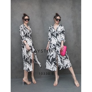 H.ieie Horses Print Shirt Dress