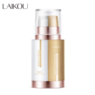 Laikou รองพื้นคอนซีลเลอร์กันน้ําติดทนนาน 2 x 25 กรัม.