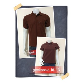 เสื้อโปโล Geeko ตรากวาง สีน้ำตาล