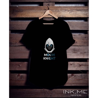 เสื้อยืด พิมพ์ลาย Marvel MOON KNIGHT FACE BLACK สําหรับ UNISEX