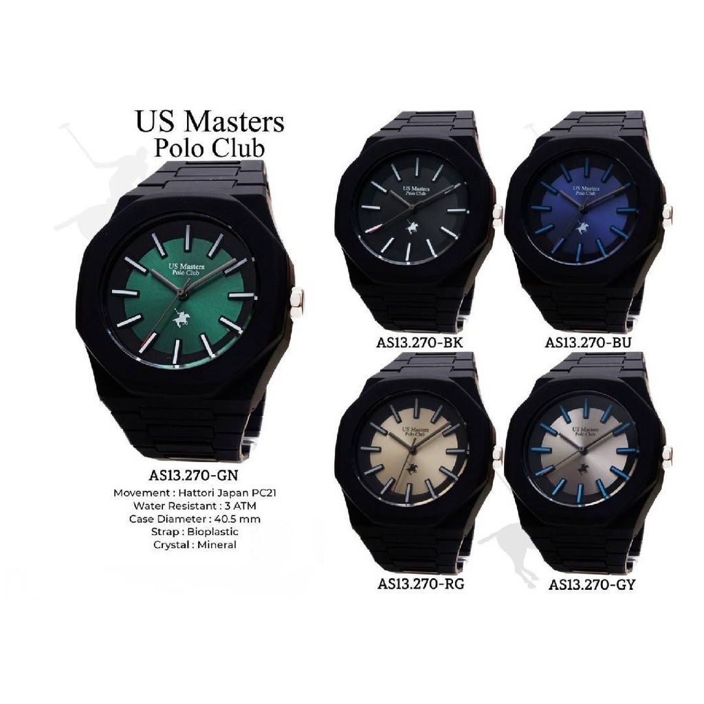 นาฬิกาข้อมือ US Master PoLo Club นาฬิกาผู้ชายรุ่น AS13 นาฬิกาของแท้ กันน้ำ