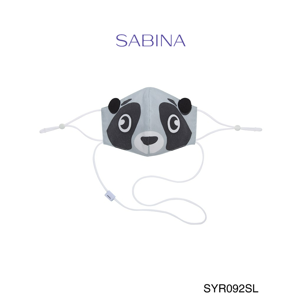 Sabina Kids Mask หน้ากากอนามัย "สำหรับเด็ก 6-12 ปี" รหัส SYR092SL สีเทาอ่อน มีสายคล้องคอ