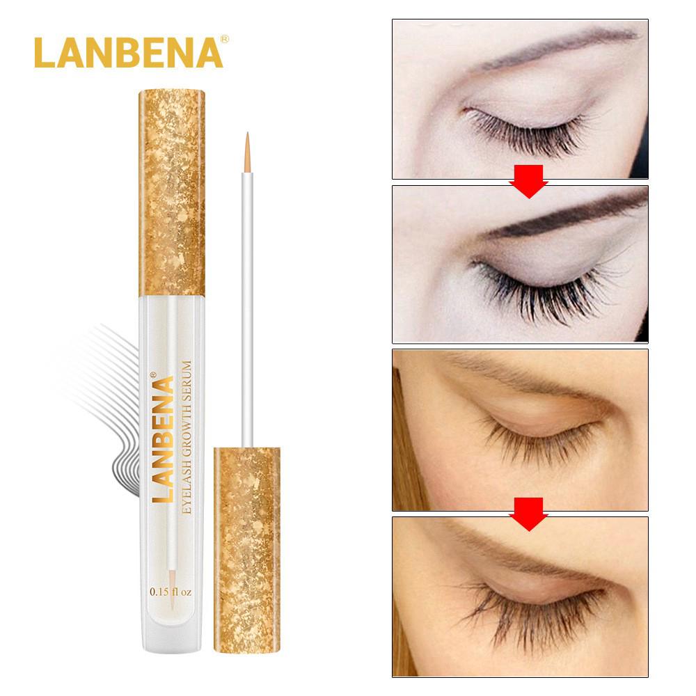 💋Growth Eyes Long Eyelash Nourish Eyebrows Curling LANBENA Blue Liquid Thick