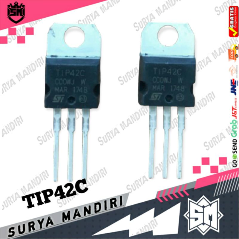 TIP42 TIP42C ORIGINAL (1 ชิ้น) ST TIP 42C ORIGINAL