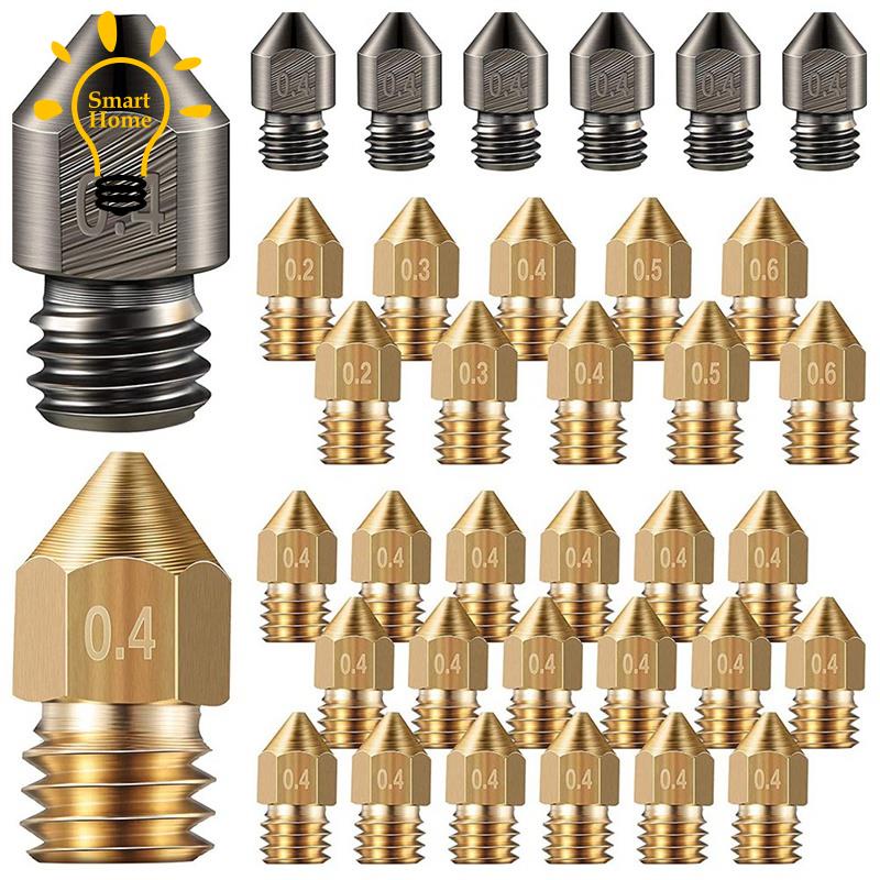 34 Pcs 3D Printer Nozzle Extruder 0.4mm MK8 Hardened Steel Nozzle Multi-Size Brass Nozzle for Ender-3 CR-10 3D Printer #5