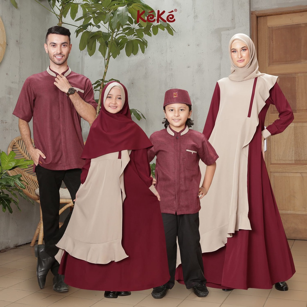 (Sarimbit Keke Seba Series Tawny Port) Adult Gamis Keke GDSR H 2105 KDSR H 2105 GMSR H 2105 KPSR H 2