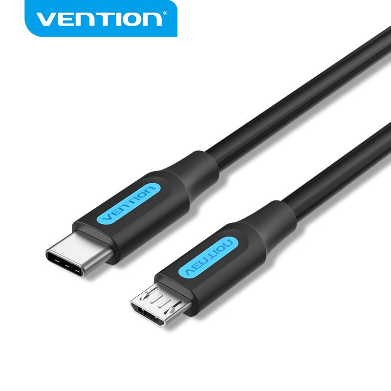 สาย USB C เป็น Micro B ของ Vention USB 2.0 สำหรับ Samsung Huawei Xiaomi MacBook สาย Micro USB เป็น Type C