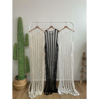 Crochet Brach Dress เดรสโครเชต์ยาว เดรสไปทะเล