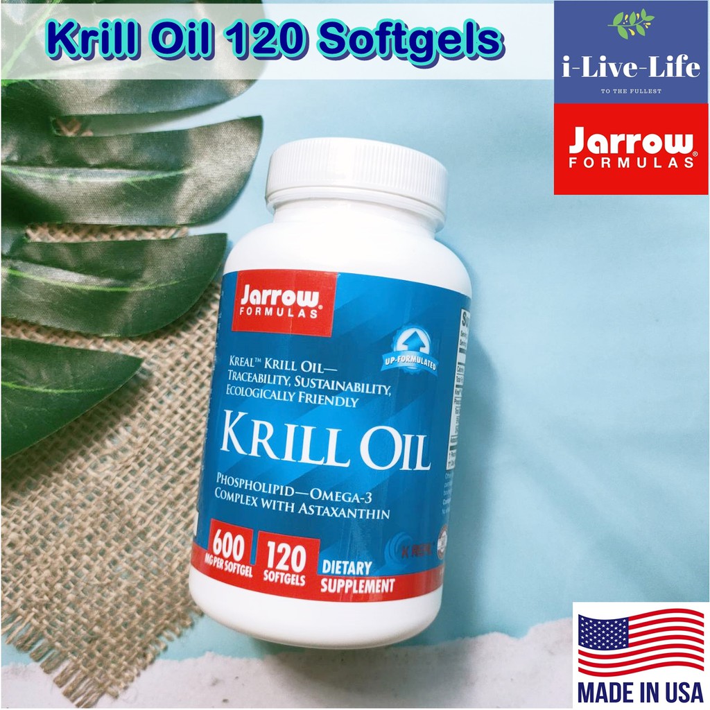 น้ำมันคริลล์ Krill Oil 120 Softgels - Jarrow Formulas