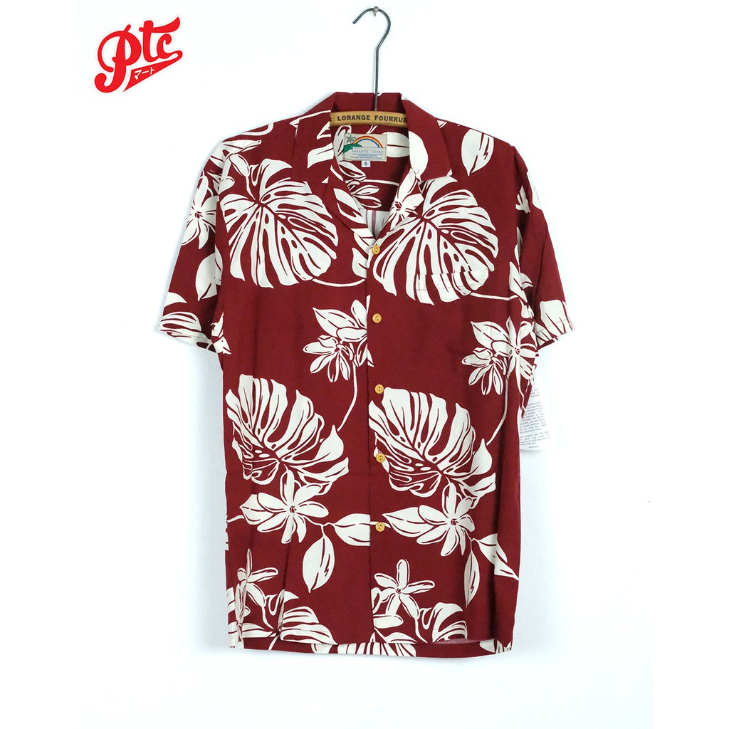 เสื้อฮาวาย PARADISE FOUND TIARE   COLOR RED