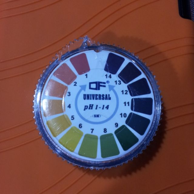 กระดาษ pH 1-14 แบบม้วน พร้อมแถบเทียบสี
