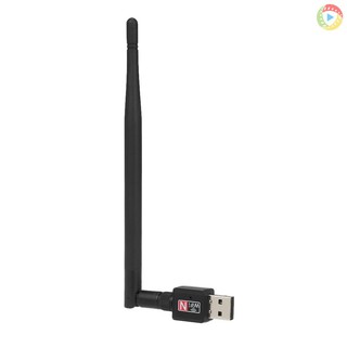 Docooler 600 Mbps Wireless Usb อะแดปเตอร์ Wifi Dongle 2 . 4 Ghz เครือข่าย Lan Card 802 . 11 B / G / N Standard พร้อมเสาอากาศ 2dbi สําหรับเดสก์ท็อปคอมพิวเตอร์