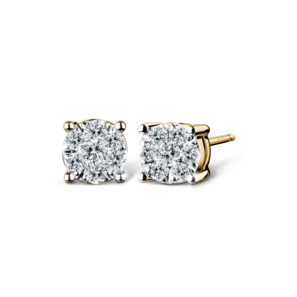Jubilee Diamond ต่างหูเพชร Atelier Signature Earrings เพชรแท้ เพชรน้ำ 99