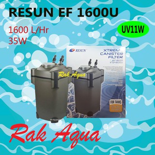 RESUN EF1600U Xtreme Canister Filter กรองนอก สำหรับบ่อและตู้ปลา 1600L/Hr 35w UV11w