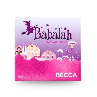 แป้งบาบาร่า สูตรใหม่  บาบาล่า เบคก้า 14g Babalah BECCA UV 2way Powder Cake X Due ดิว อริสรา becca บาบาร่า