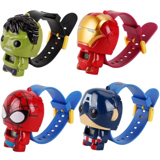 โมเดลฟิกเกอร์ Avengers Electric Kids Boy Watch Hulk Ironman ของเล่นสําหรับเด็ก