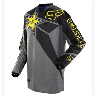 พร้อมส่ง เสื้อกีฬาแขนสั้นลําลอง ลาย Rockstar Energy Drink MTB MX ATV สําหรับขี่รถมอเตอร์ไซค์วิบาก