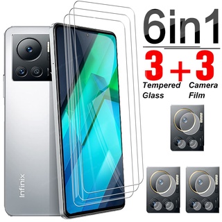 6in1 ฟิล์มกระจกนิรภัยกันรอยหน้าจอ สําหรับ Infinix GT 10 Pro 5G 6.67 นิ้ว X6739 Note 12 VIP Note30 30i Pro 4G