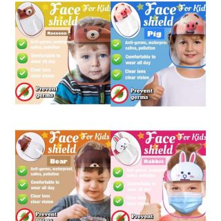 Face shield Cartoon หน้ากากใสกันฝุ่นละออง กันเชื้อโรครอบทิศทาง ลายการ์ตูน