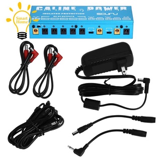 Caline P1 Isolated Power Supply 18V 2A 36W Guitar Effects Pedal 8 Isolated Outputs Power Supply P1 Blue Color Guitar Accessories,Us Plug