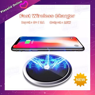 ที่ชาร์จแบตไร้สาย Wireless Fast Charger Input : 5V/2A/9V/1.67A Output : 5W/7.5W/10W Quick Wireless Charging Pad