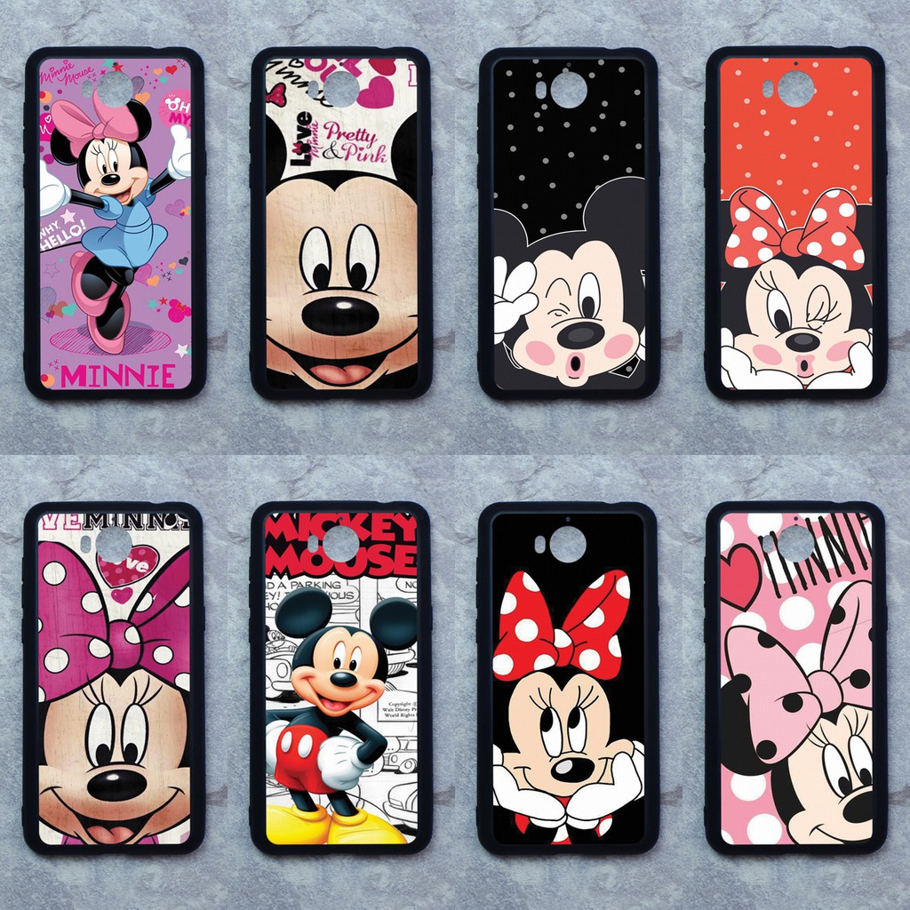 เคส Huawei Y5 (2017) ลายมิกกี้-มินนี่ ขอบนิ่มหลังแข็ง เคสมือถือ เคสโทรศัพท์ Case