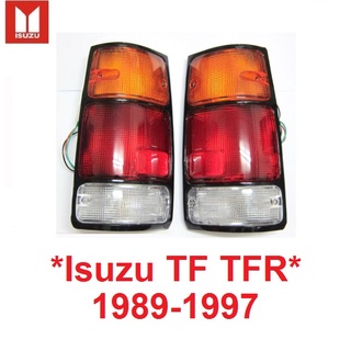 ไฟท้าย ISUZU TF TFR 1989 - 1996 เสื้อไฟท้าย อีซูซุ รุ่นมังกรทอง ไฟหลัง ฝาไฟท้าย ไฟ 1991 1997 ส้ม ขาว แดง