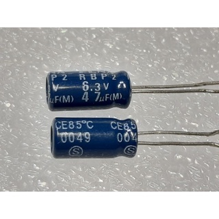 ตัวเก็บประจุ elna rbp2 47uf 6.3v bipolar ตัวเก็บประจุ คาปาซิเตอร์ ไม่มีขั้ว capacitor bp ไบโพลาร์