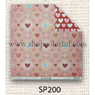 กระดาษ Scrapbook Laboom paper1 sp200 red heart